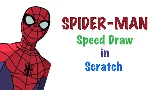 Speed Drawing Spider-Man in Scratch  #shorts